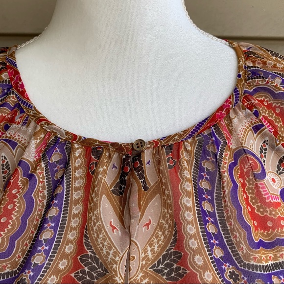 •New York & Co• Sheer Popover Blouse - Size Small - Picture 3 of 10